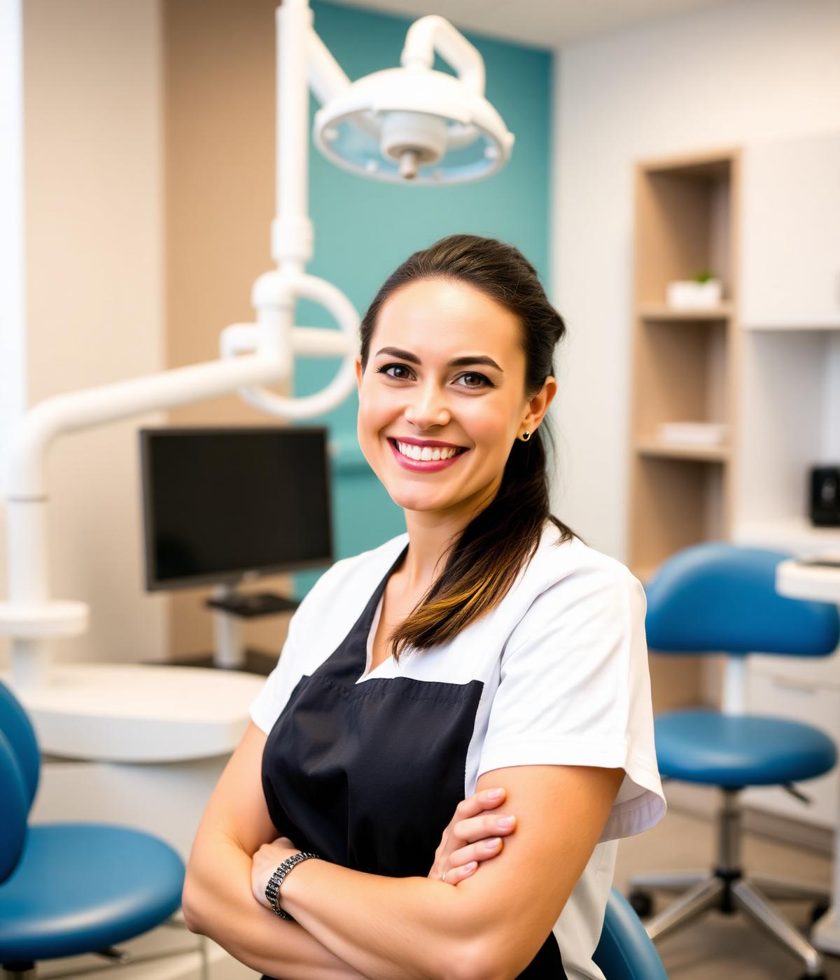Dentist using Rozintel in a modern clinic